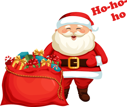 Flying Santa Png Download - Santa Claus (491x413), Png Download