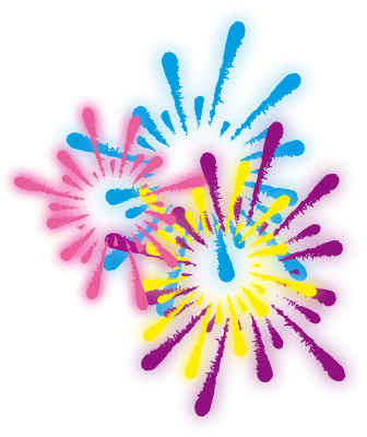 Feu D'artifice Célébrant Les 50 Ans De L'asbl «vivre - Graphic Design (336x400), Png Download
