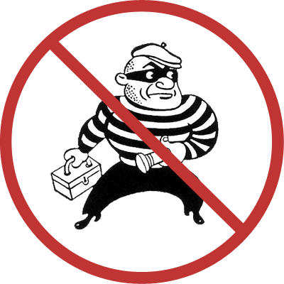 No Thieves Allowed - Good Guy Bad Guy Cartoon (400x400), Png Download