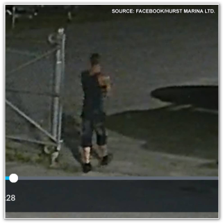 Suspect Gets Out Of Vehicle To Open Gate - Hurst Marina (620x349), Png Download