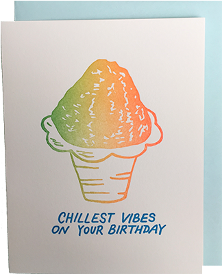 Shave Ice Hawaiian Birthday Card - Shave Ice (400x400), Png Download