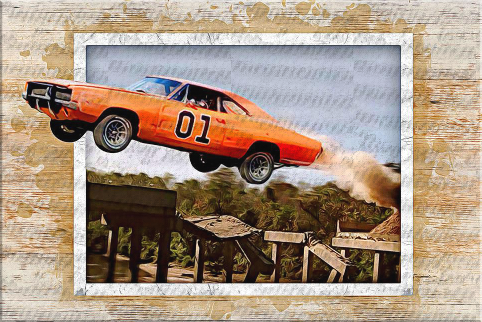 General Lee Canvas Wrap - Poster: The Dukes Of Hazzard, 11x17in. (2000x2000), Png Download