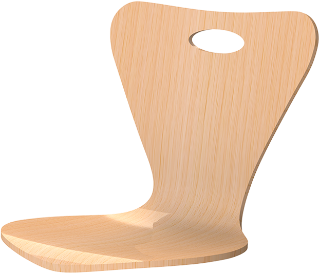Milano 109 Clear Beech Front Cut Out P2 - Chair (800x800), Png Download
