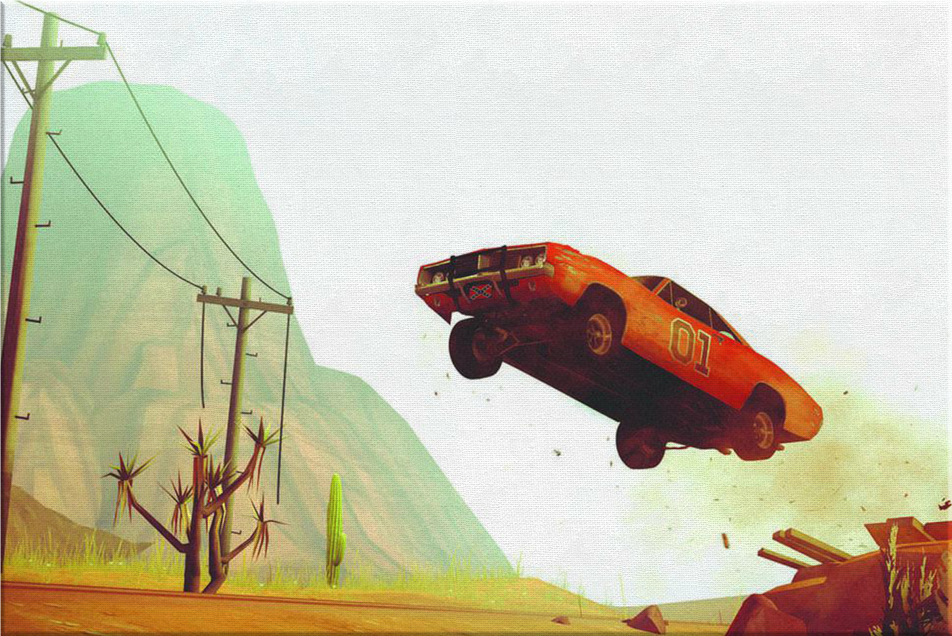 The General Lee Canvas Wrap - Triumph Dolomite (2000x2000), Png Download
