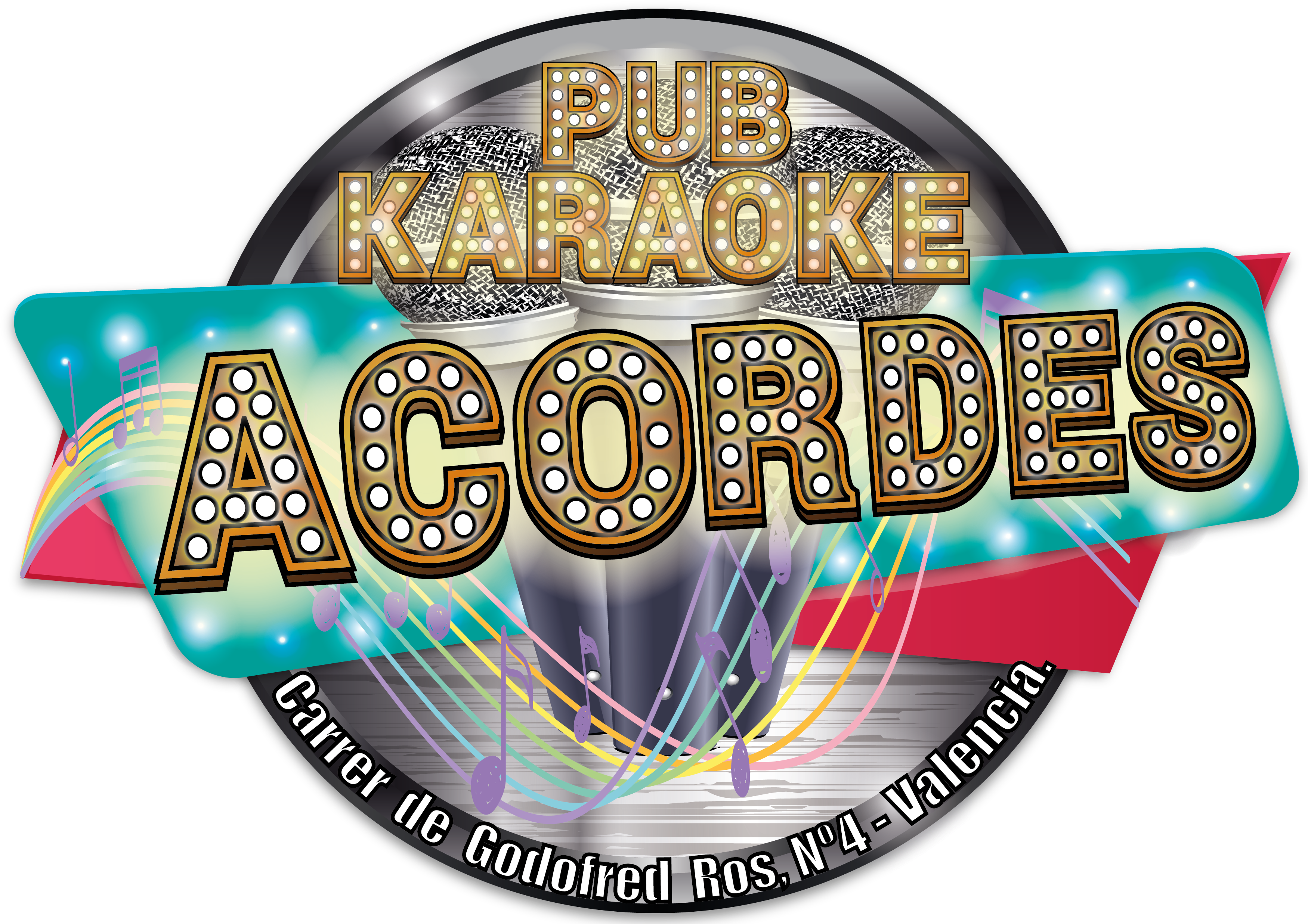 Logo Pub Acordes En A4 Png - Logo Karaoke Pub (3508x2480), Png Download