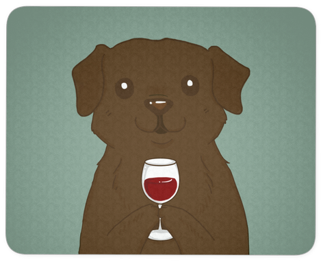 Chocolate Labrador Retriever Drink Wine Mouse Pad, - Dog (550x550), Png Download