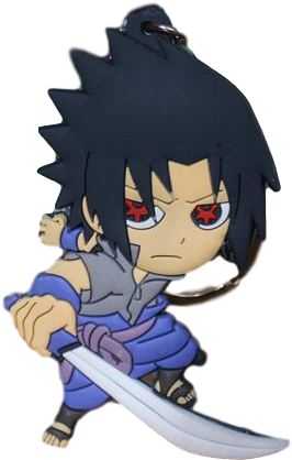 Sasuke Keychain - Naruto Sasuke Silicone Keychain Rubber Key Chain Gift (480x480), Png Download