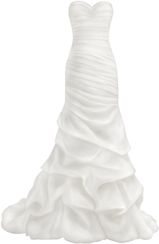 Beautiful Wedding Dress Png Clip Art - Beautiful Wedding Dress Png (338x500), Png Download