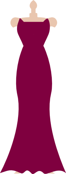 Gown Clipart Bridesmaid Dress - Bridesmaid Dress Clipart Free (228x593), Png Download