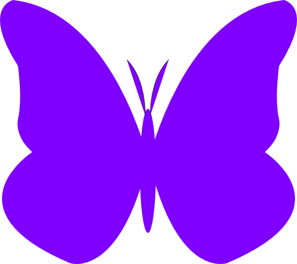 Dark Clipart Purple Butterfly - Violet Butterfly Clip Art (600x533), Png Download