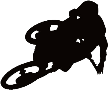 Motocross Is A Sport, For Some A Lifestyle, That Is - Silhouette Of Dirt Bike (359x361), Png Download