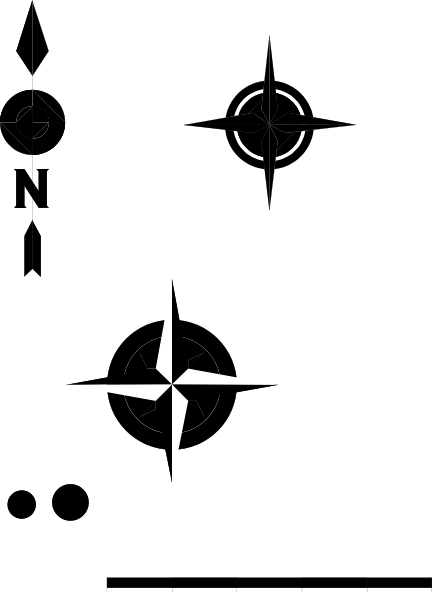 True North Map Symbol (432x592), Png Download