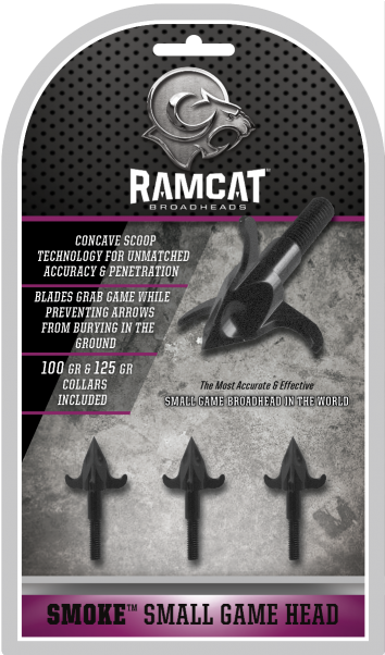 Small Game Heads - Ramcat Broadhead 125 Grain, 3-pack, Silver (481x601), Png Download