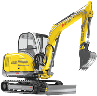 Mini And Mid Size Excavator Png - Wacker Neuson 3503 (500x400), Png Download