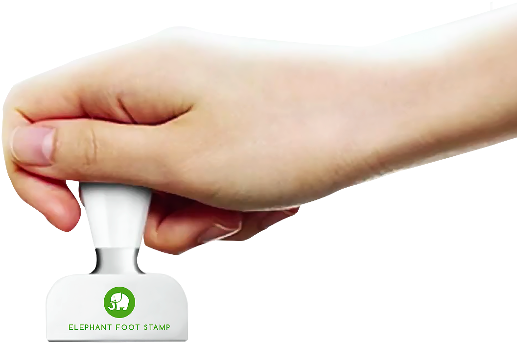 Elephant Foot Stamp Is Supported By An Advanced, High-speed - Elephant Foot Stamp Png (1500x710), Png Download