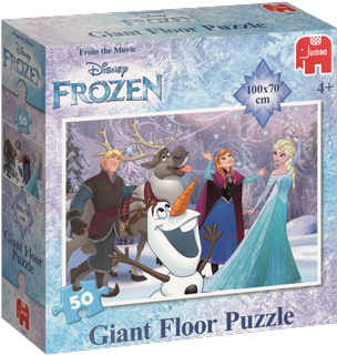 Disney Frozen Giant Floor Puzzle - Jumbo Disney Frozen Giant Floor Jigsaw Puzzle (50 Pieces) (630x335), Png Download
