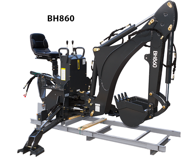 Bh860 - Backhoe (671x577), Png Download