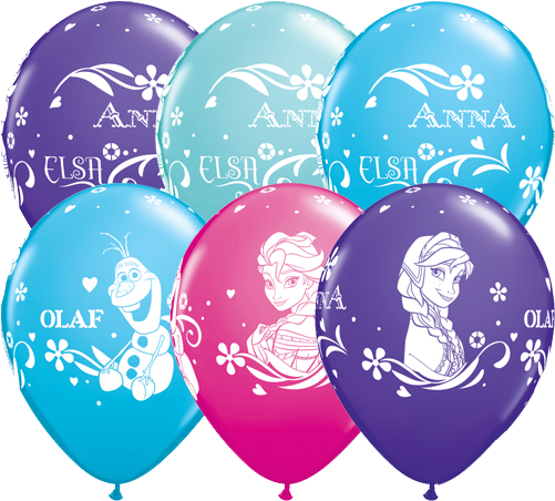 11 Anna Elsa Olaf Disney Frozen Latex Balloons X - Frozen Latex Balloons 6s (500x500), Png Download