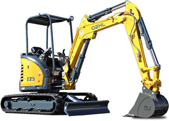 Z25 Compact Excavator - Z25 Excavator (587x450), Png Download