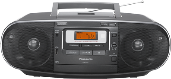 Panasonic Cd Radio Casette Recorder - Panasonic Rx D55 (1000x1000), Png Download