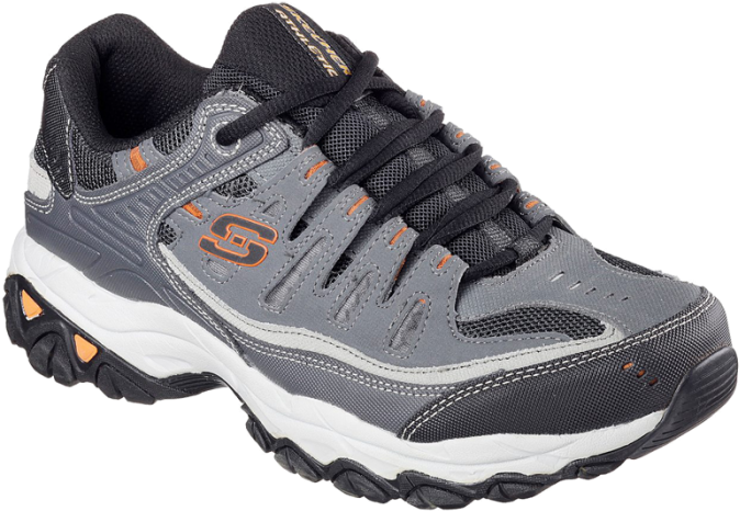 Men's Charcoal After Burn Memory Fit Shoe - Skechers Shoes (700x700), Png Download