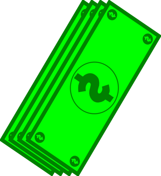 Images Of 100 Dollar Bill Clip Art Wallpaper - Clip Art (519x568), Png Download