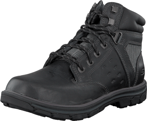 Men's Black Walking Shoes (600x600), Png Download
