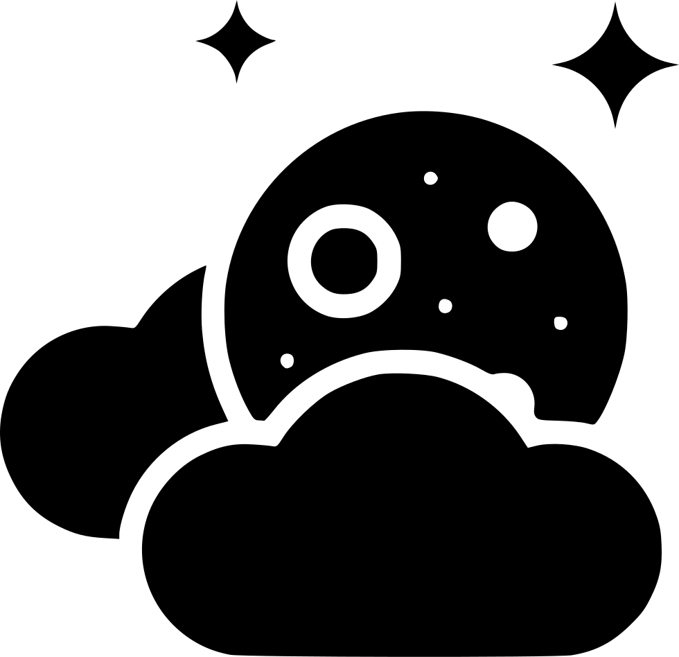 Forecast Clouds Moon Night - Photography (980x948), Png Download