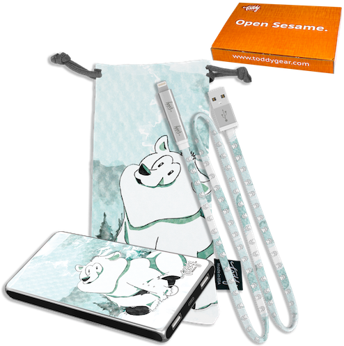 Snow Day Charge & Sync Essentials Tech Gift Set - Sketch (500x500), Png Download