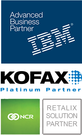 Ibm Kofax Ncr Logo Stack - Ibm Business Partner (389x554), Png Download