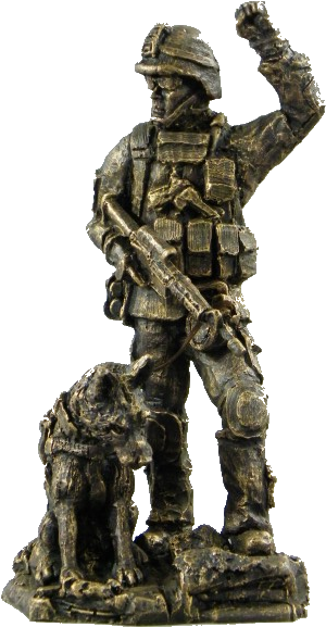 Military Dog Handlers - Pio Fedi (500x656), Png Download