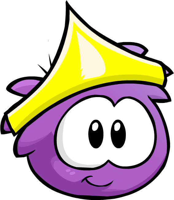 Purple Puffle Tiara - Club Penguin Puffle Morado (574x671), Png Download