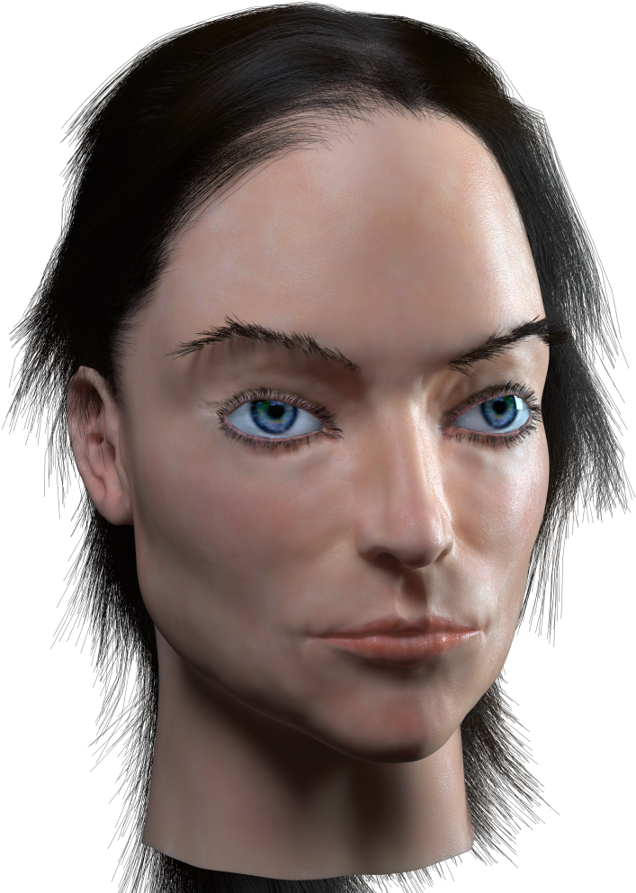 Hi I Have Added The Hair And Modify The Lighting (883x1024), Png Download