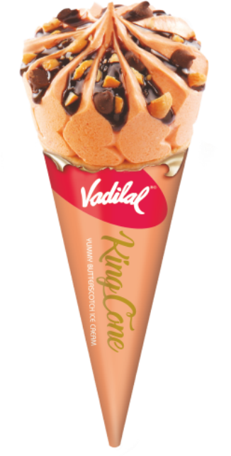 Yummy Butterscotch - Vadilal Ice Cream Cone (330x678), Png Download
