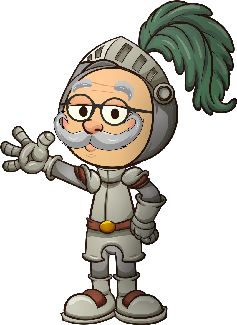 Clip Art Freeuse Knight Fencing Ltd Garden - Cartoon Knight (1100x1182), Png Download