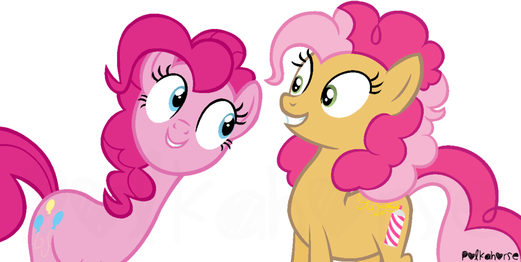 #830806 - Artist - Ashiida, Artist - Poikahorse, Mother - Pinkie Pie And Cheese Sandwich Daughter (1024x515), Png Download