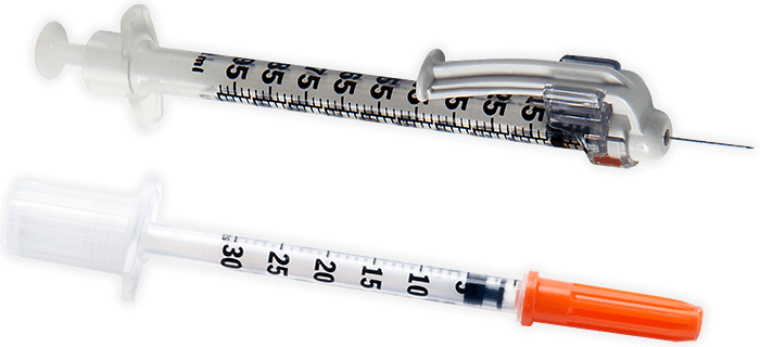 Bd Insulin Syringe With Ultra-fine Needle - Injection Safety Devices Insulin (700x320), Png Download