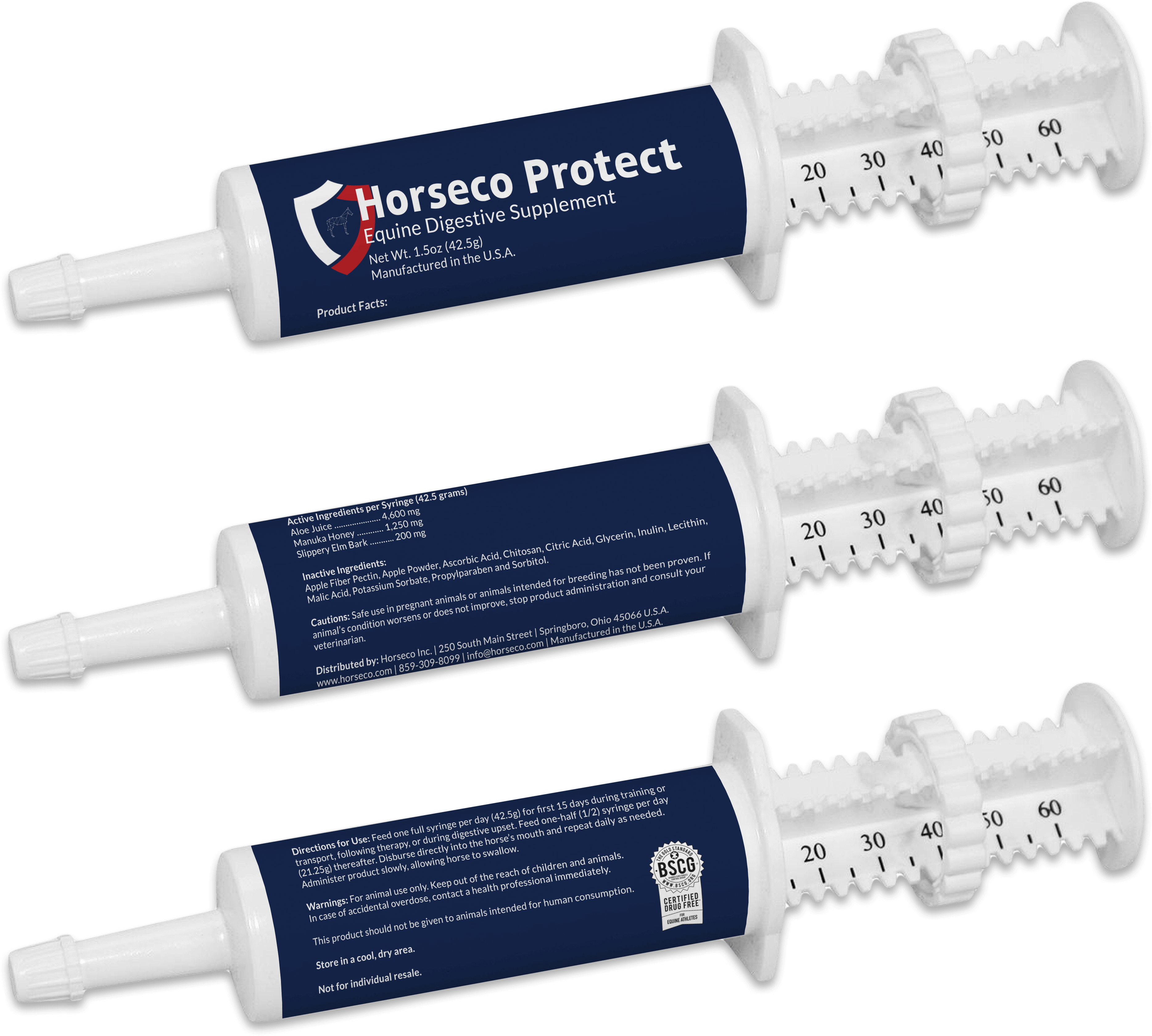 Horseco Protect - Syringe Honey For Horse (4000x4000), Png Download