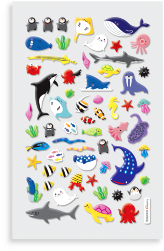 Itsy Bitsy Super Cute Stickers - Itsy Bitsy Stickers Under The Sea (600x600), Png Download