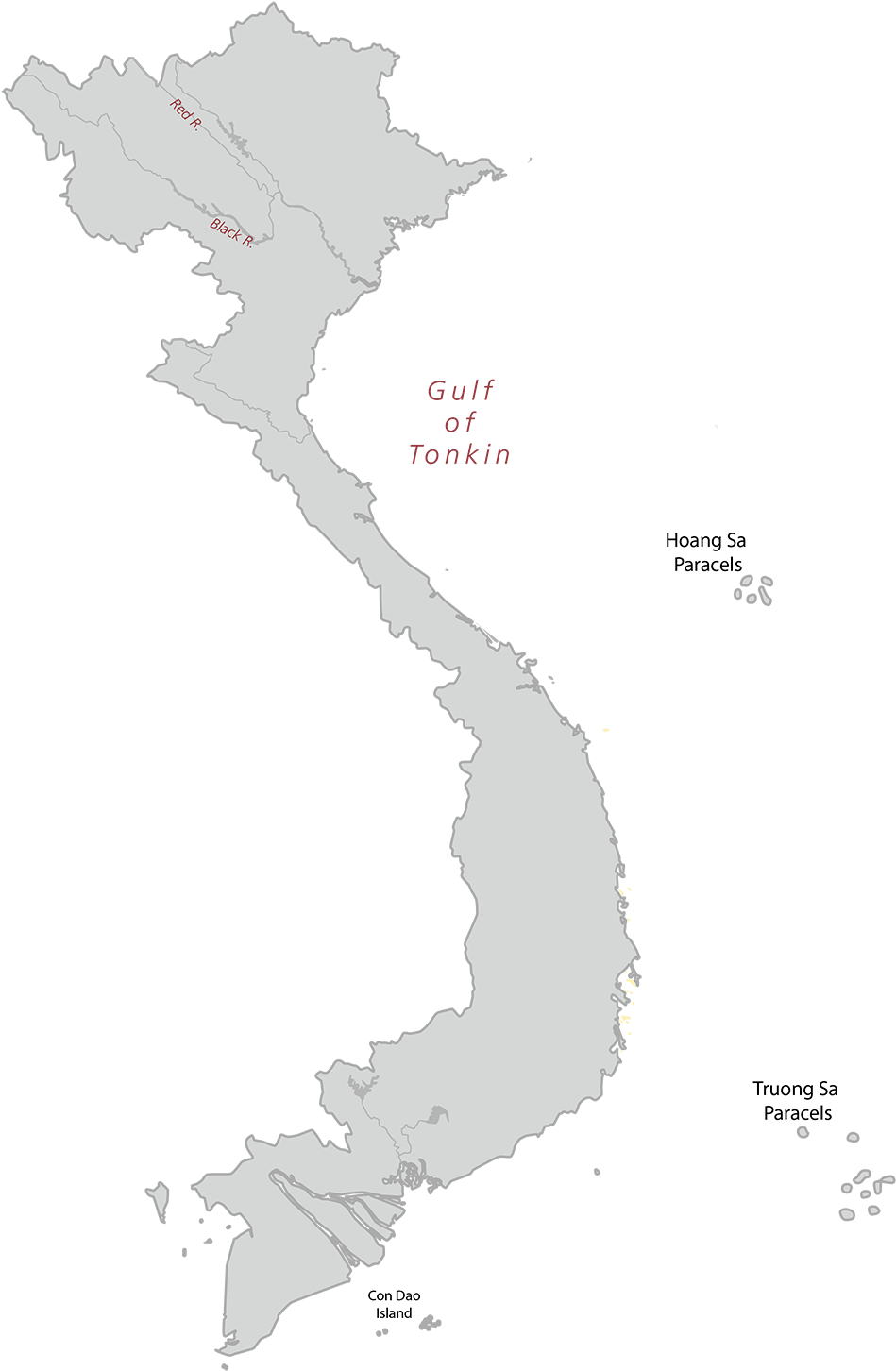 Vietnam - Vietnam Map Outline Png (1046x1469), Png Download