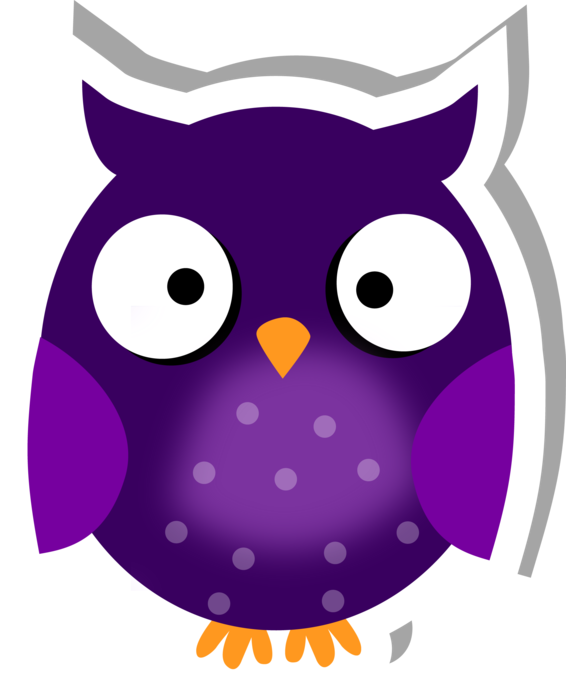 Cute Owl Sticker - Halloween (566x700), Png Download