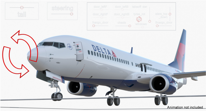 Boeing 737 900 Er Delta With Interior And Doors Rigged - Boeing 737-900er (920x531), Png Download