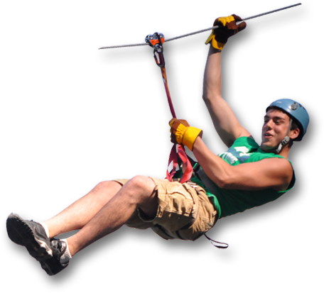 Smoky Mountain Ziplines - Zipline Transparent (456x413), Png Download