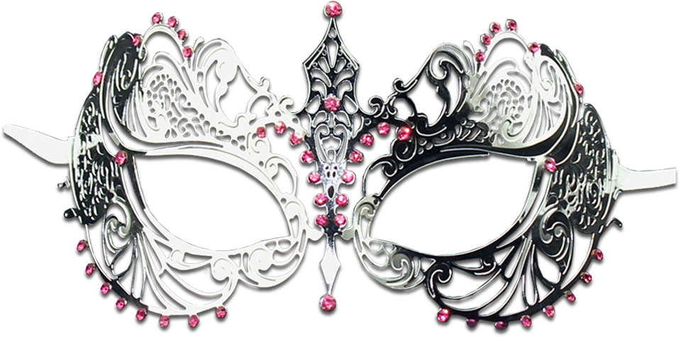 Silver Series Laser Cut Metal Venetian Pretty Masquerade - Kids & Play Luxury Mask Women's Laser Cut Metal (1001x540), Png Download