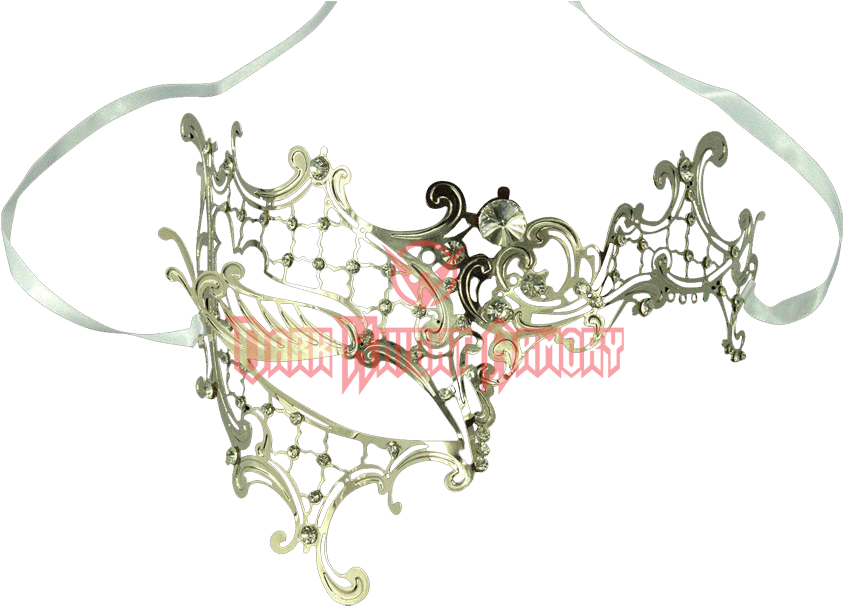 Silver Filigree Masquerade Mask - Mask (850x850), Png Download