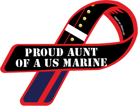 Proud Aunt / Of A Us Marine - Proud Aunt Of A Marine (455x350), Png Download