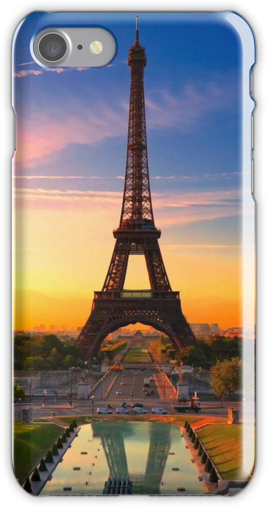 Paris Tower Eifel Iphone 7 Snap Case - Eiffel Tower Wallpaper Sunset (750x1000), Png Download