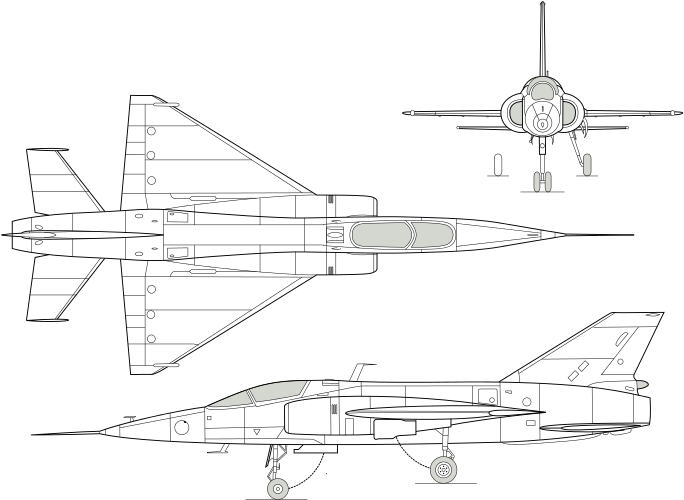 3 Side View Of The Helwan Ha 300 Delta Wing, Experimental - Hispano Aviacion Ha 300 (700x513), Png Download
