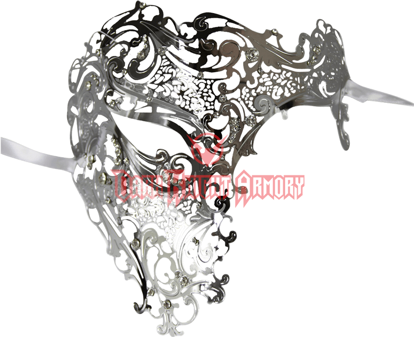 Elegance Mask Black Blue Phantom Laser Cut Venetian (850x850), Png Download