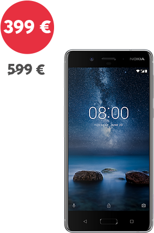 Phone Png Transparent Images - Nokia 8 64gb Glossy Blue Android 7.1 Smartphone (382x510), Png Download